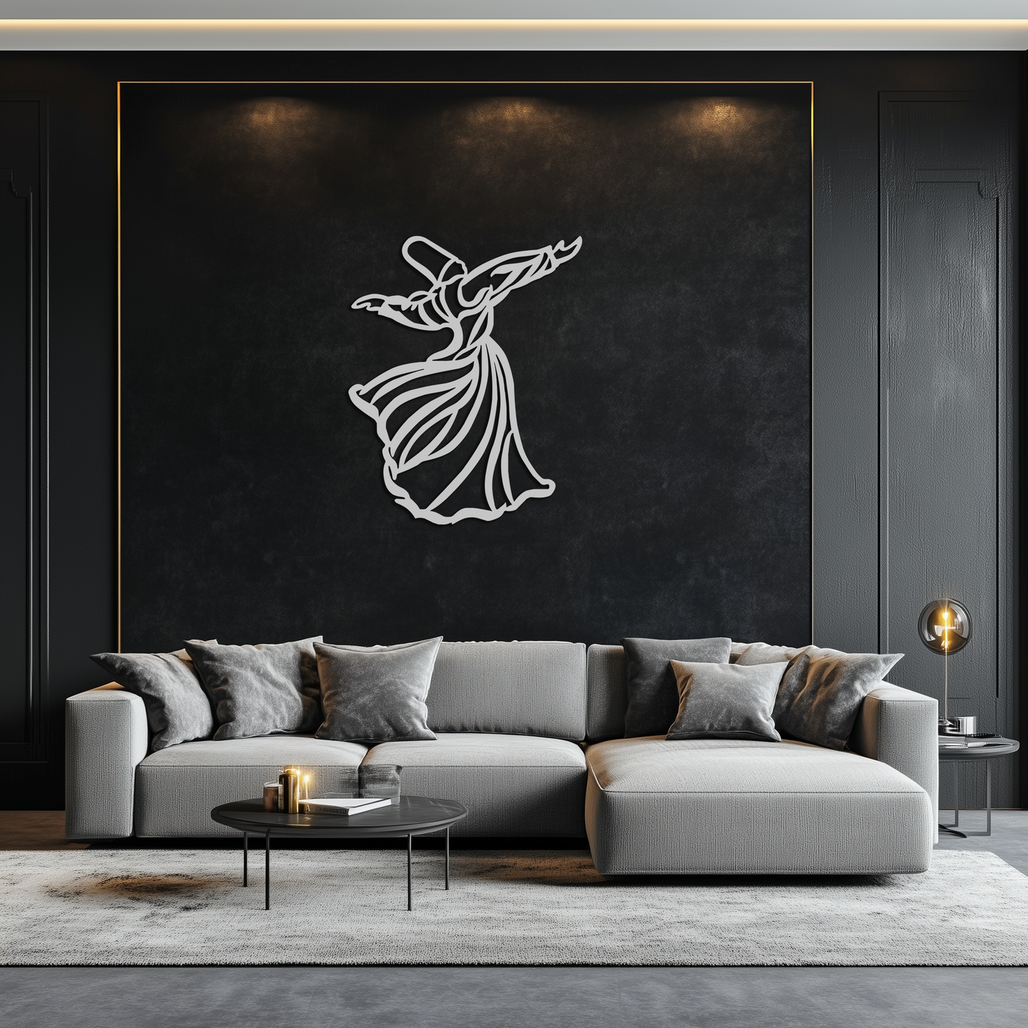 Semazen Metal Wall Art - Whirling Dervish Sufi Decor - KAF226 - Tampa Home & Garden Store