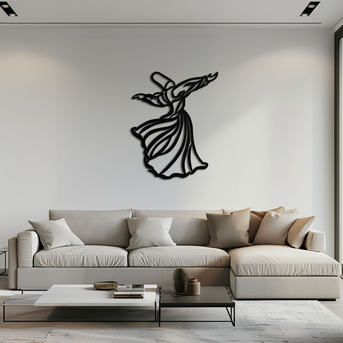 Semazen Metal Wall Art - Whirling Dervish Sufi Decor - KAF226 - Tampa Home & Garden Store
