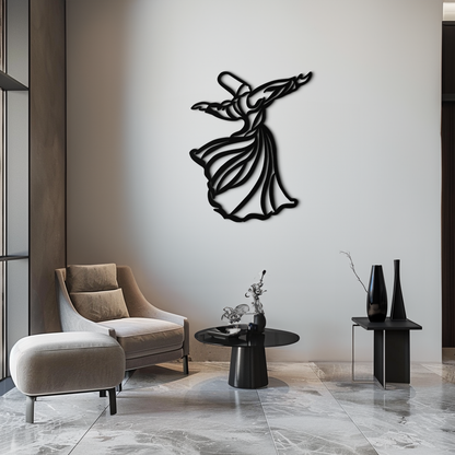 Semazen Metal Wall Art - Whirling Dervish Sufi Decor - KAF226 - Tampa Home & Garden Store
