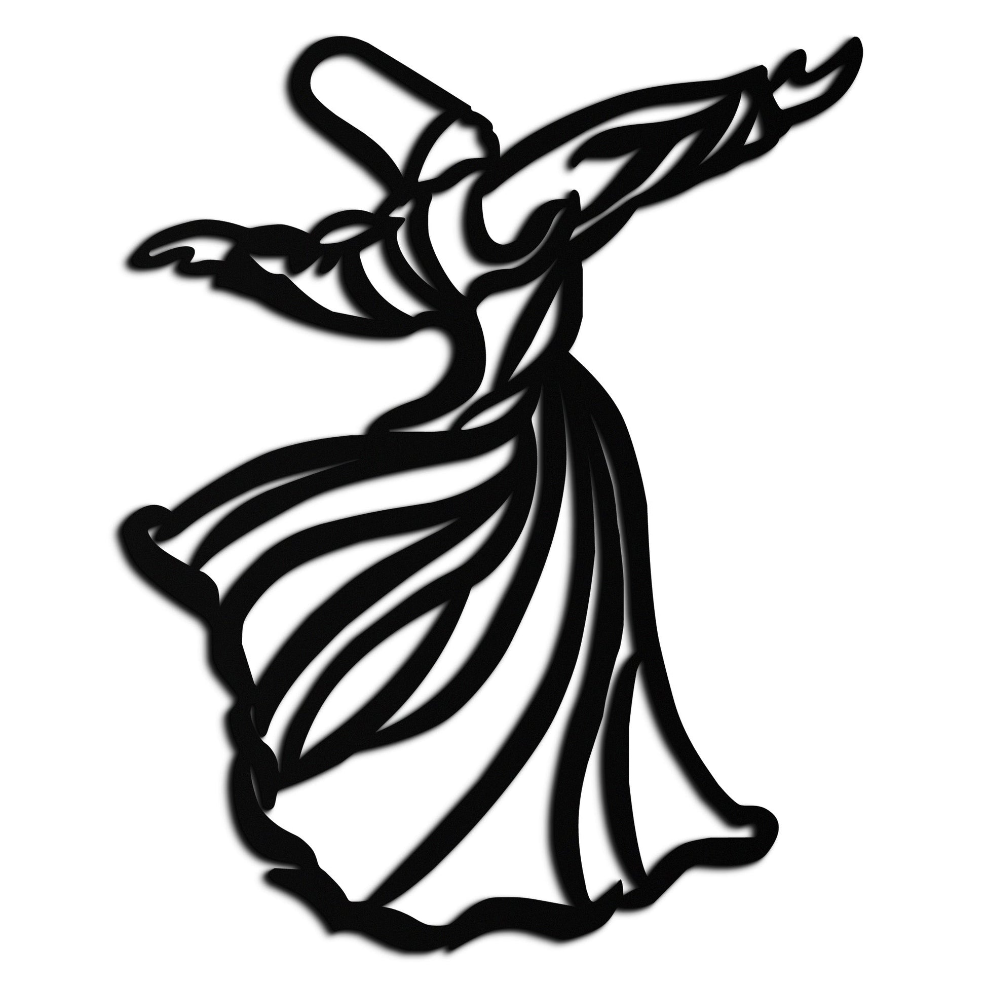 Semazen Metal Wall Art - Whirling Dervish Sufi Decor - KAF226 - Tampa Home & Garden Store
