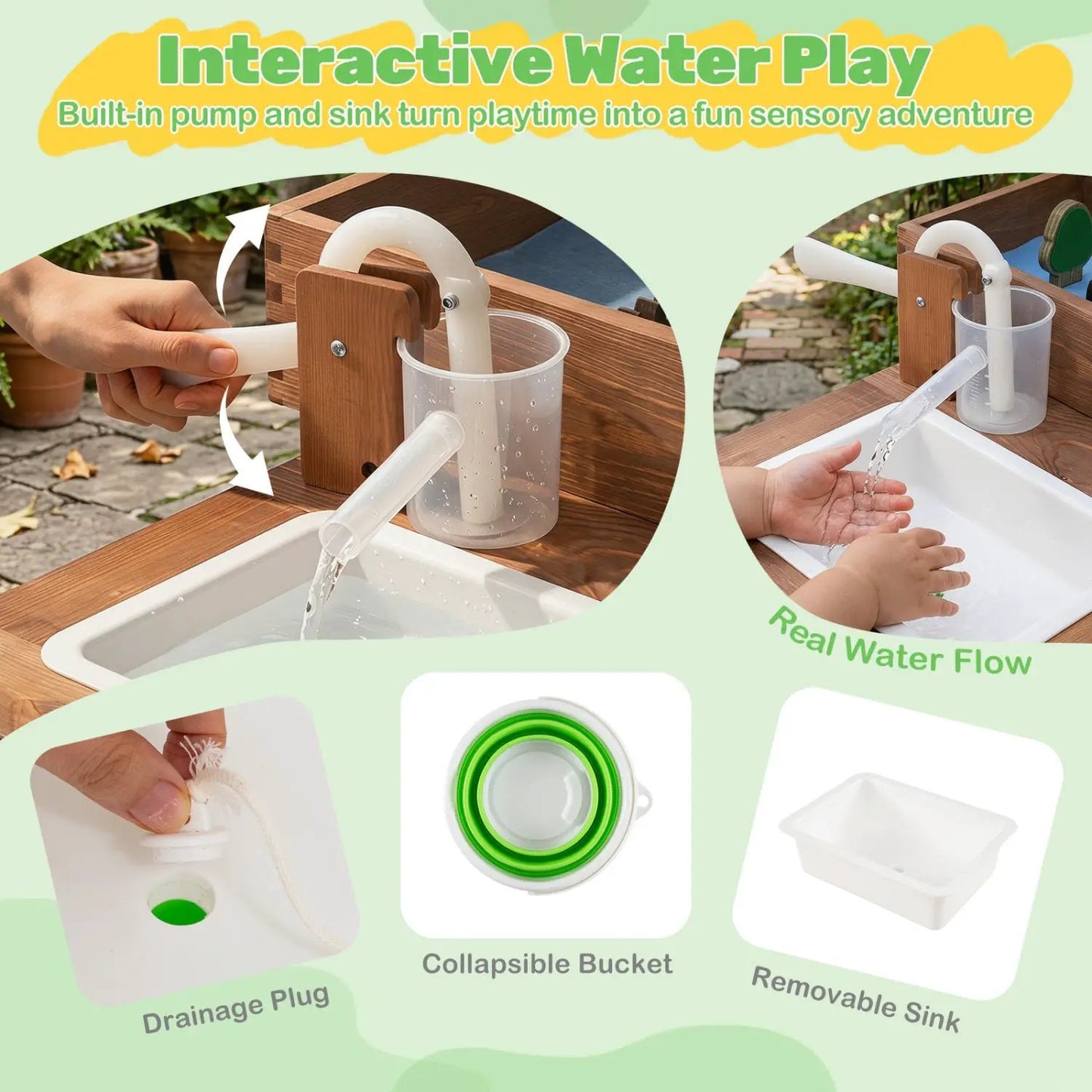 Sensory Sand and Water Table with Pump Extras
