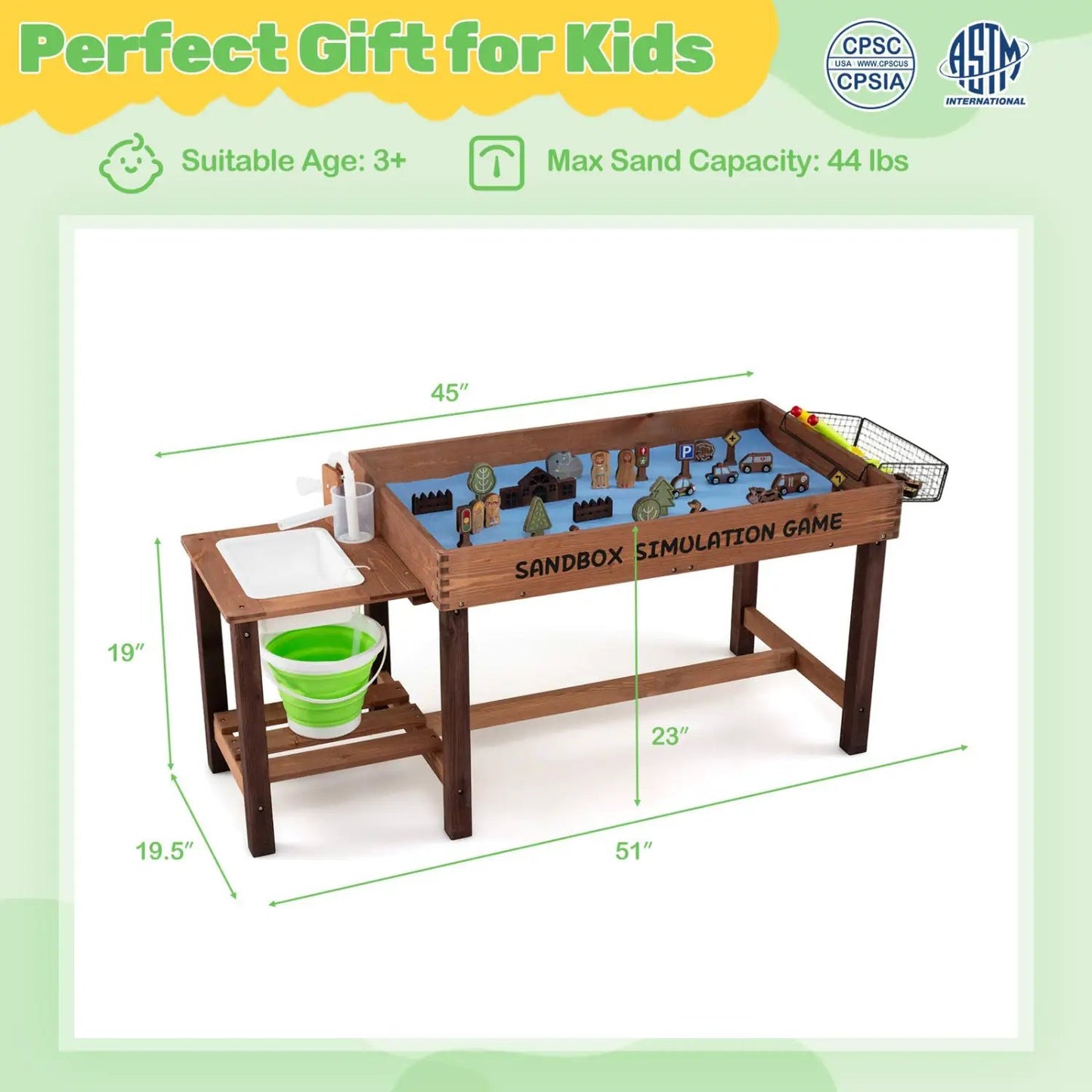 Sensory Sand and Water Table with Pump Extras