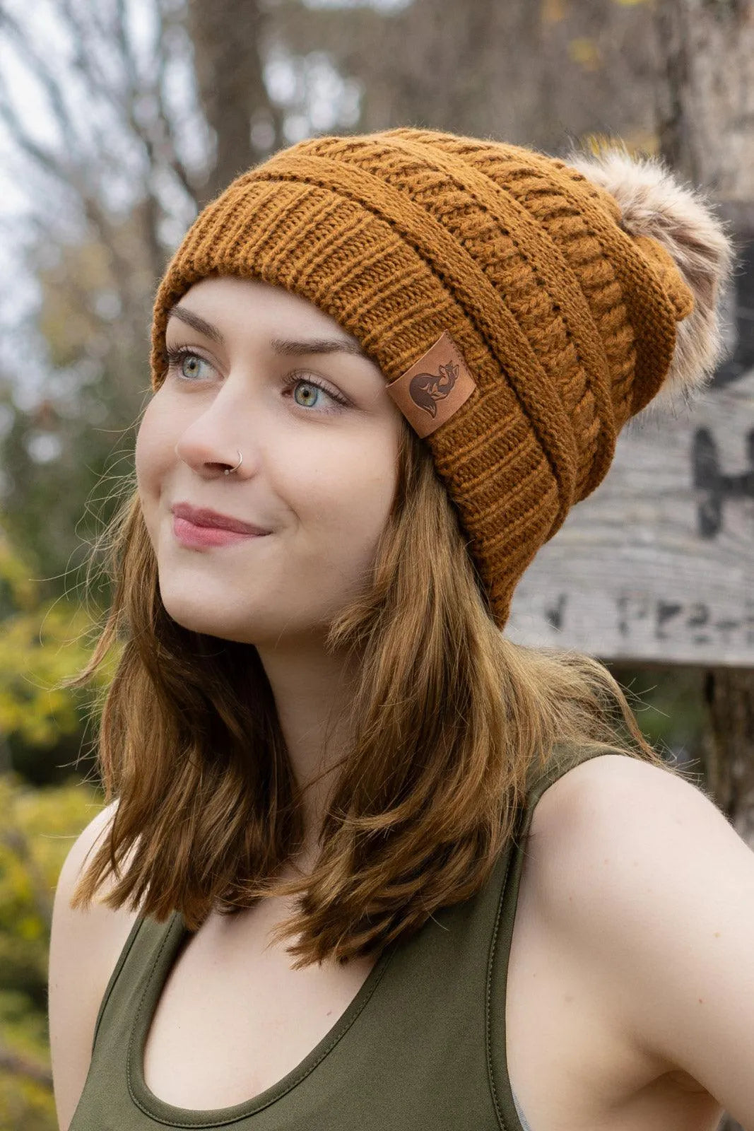 Sequoia Ribbed Knit Hat with Pom - Tampa Home & Garden Store