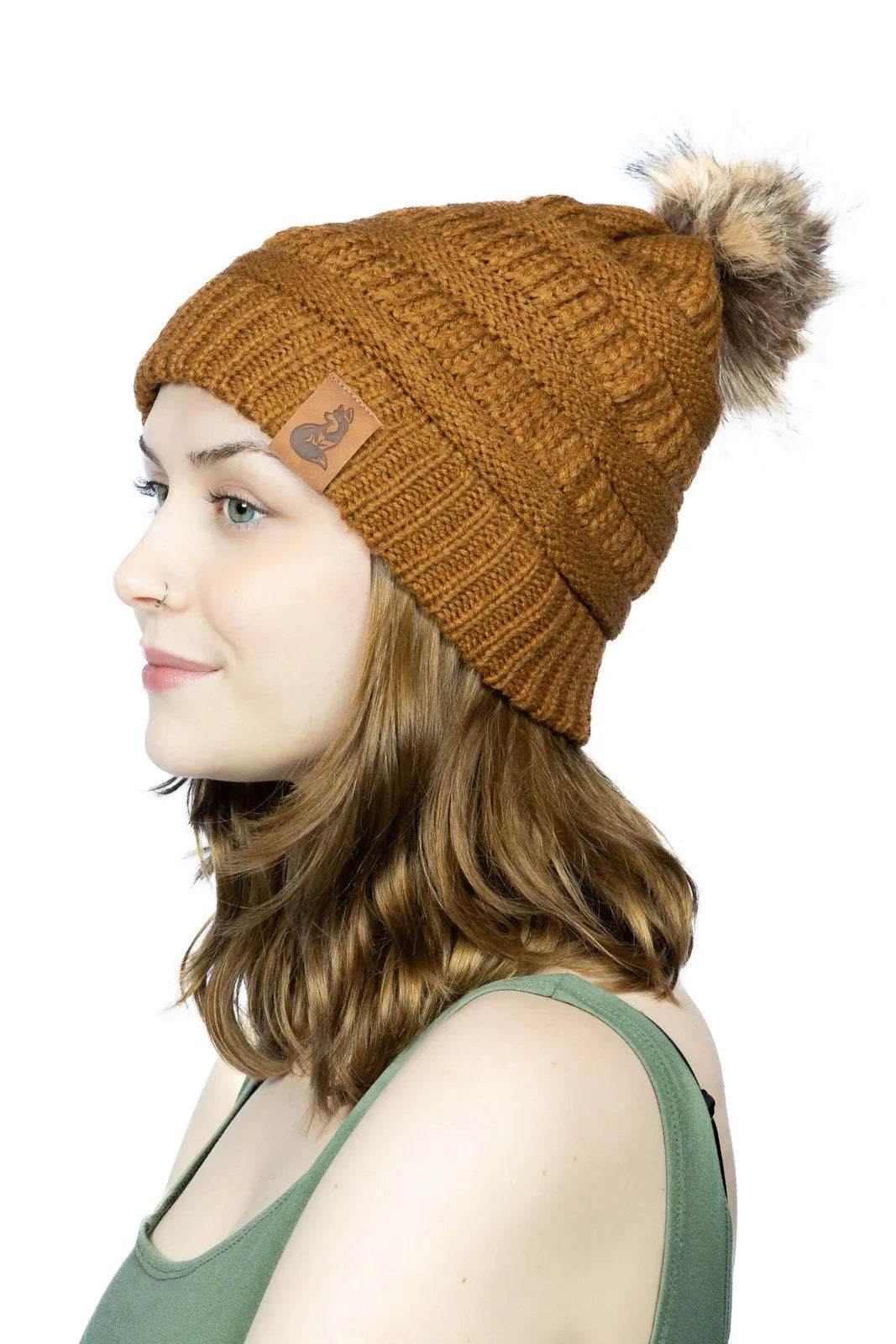 Sequoia Ribbed Knit Hat with Pom - Tampa Home & Garden Store