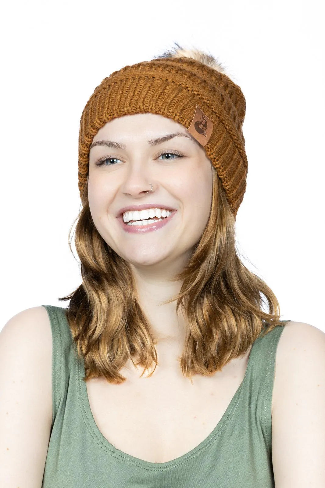 Sequoia Ribbed Knit Hat with Pom - Tampa Home & Garden Store