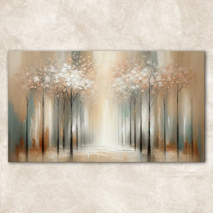 Canvas Print Serenity Bloom by Tailored Canvases, a crafting canvas with pastel blossom trees on Tampa Home & Garden Store