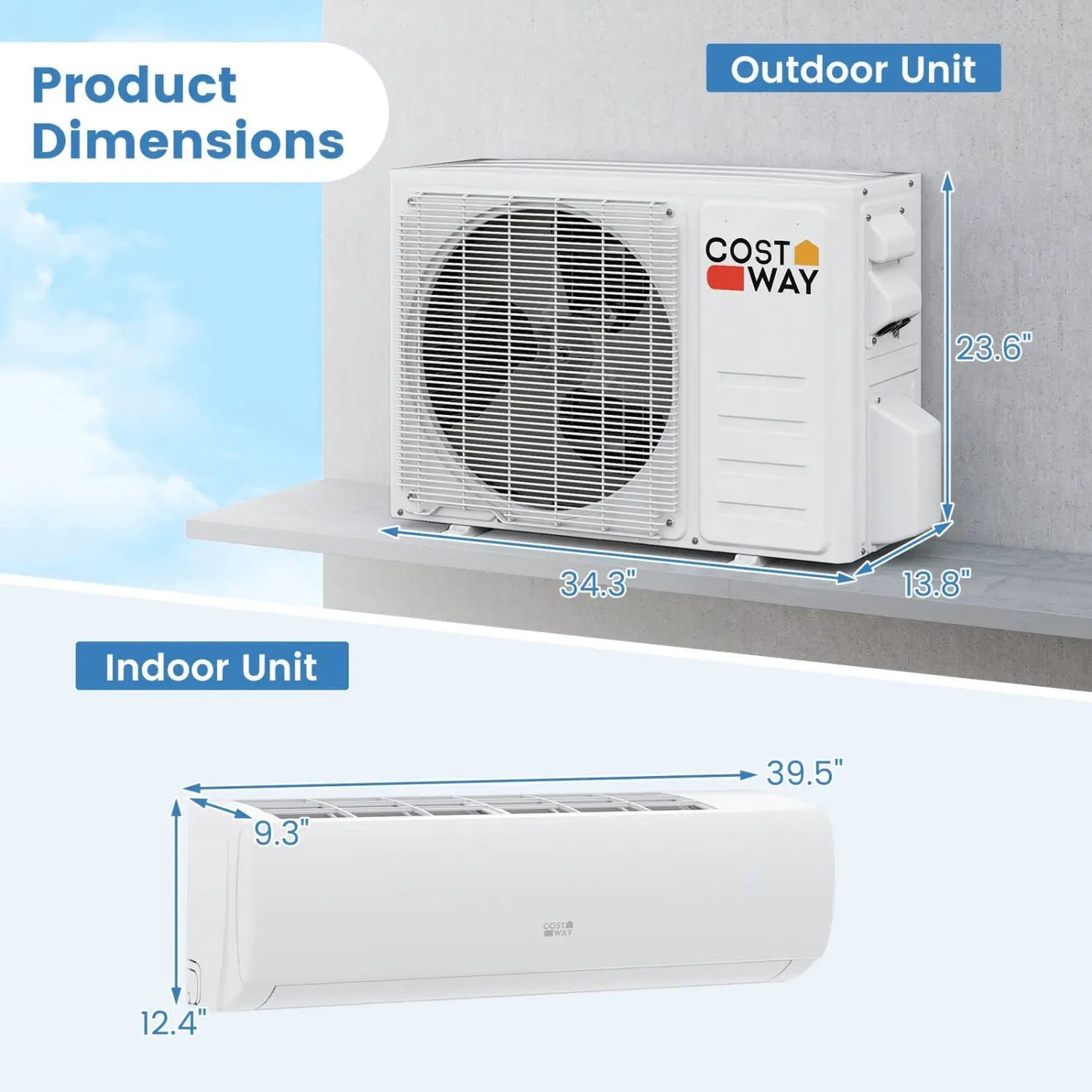 EchoCool Series 23000 BTU Split AC with Heat Pump