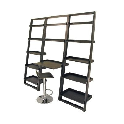 Set of 2 Modern Air-Lift Adjustable Bar Stools with Black Seat - Tampa Home & Garden Store