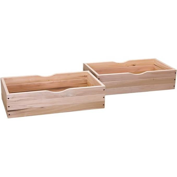 Set of 2 - Solid Wood Rolling Storage Drawers for Under Bed - Made in USA - Tampa Home & Garden Store