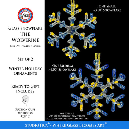 Copos de nieve de cristal hechos a mano - El Wolverine - de studioTica
