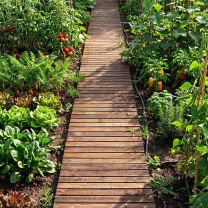 12 Ft Wooden Garden Pathway Outdoor Walkway