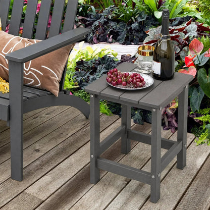 Square Adirondack Side Table Weatherproof HDPE