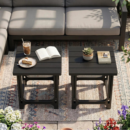Adirondack Side Table 18 Outdoor HDPE Slatted