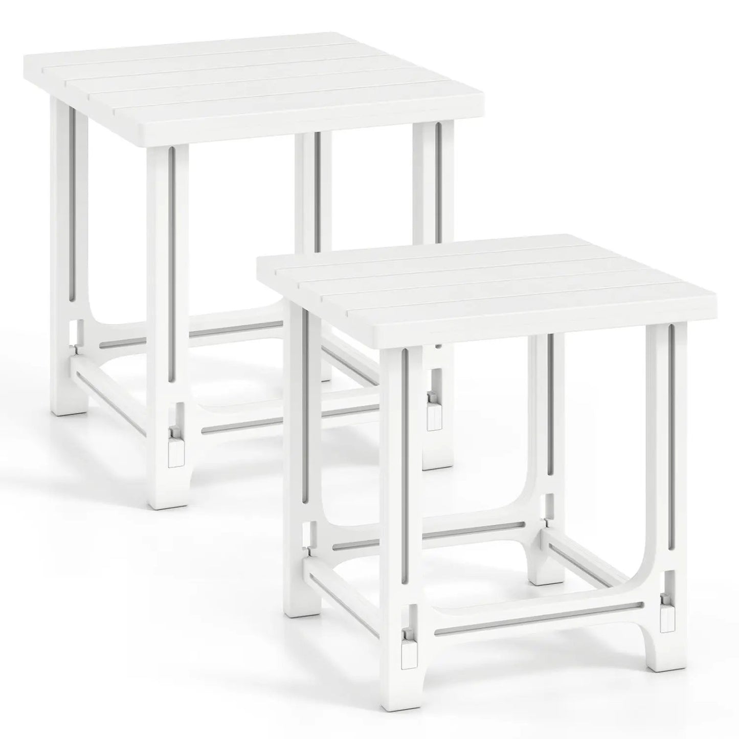 Adirondack Side Table 18 Outdoor HDPE Slatted