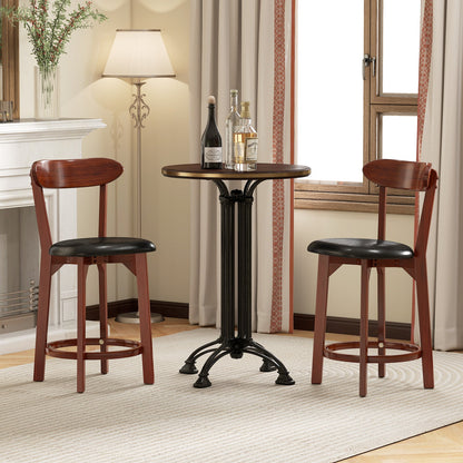 Set of 2 24 Inch Modern Armless Upholstered Cushioned Seat Island Dining Chairs for Kitchen