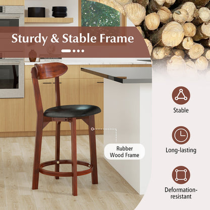 Set of 2 24 Inch Modern Armless Upholstered Cushioned Seat Island Dining Chairs for Kitchen
