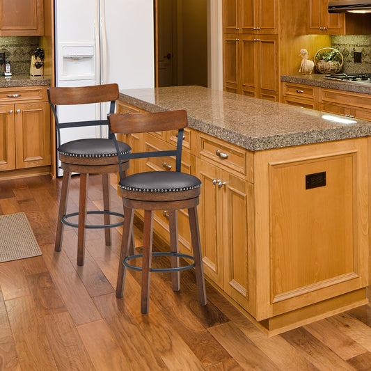 Set of 2 25.5 Inch Swivel Counter Height Bar Stool - Tampa Home & Garden Store