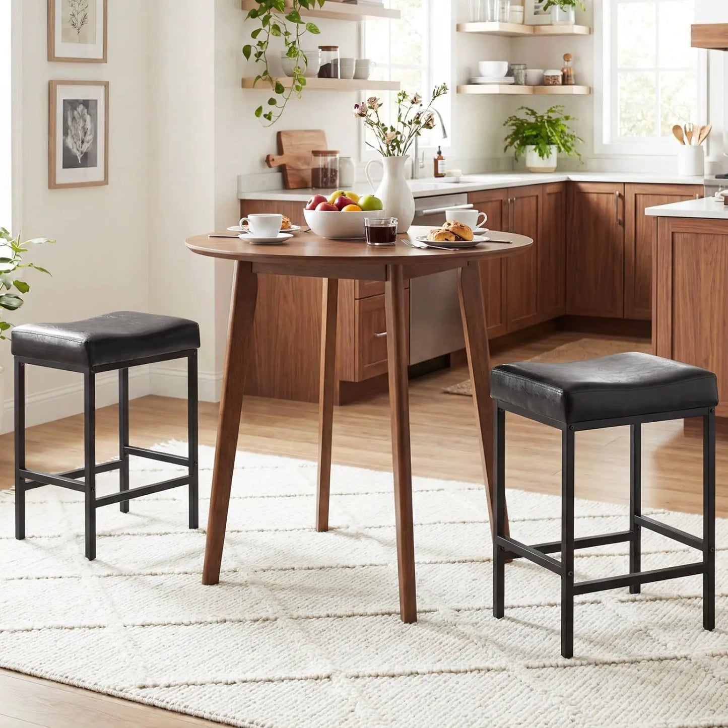 Set of 2 25 Inch Counter Height Bar Chairs