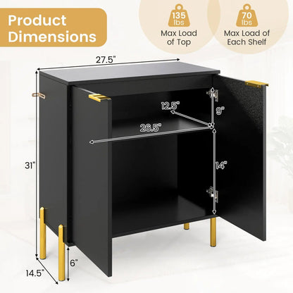 Two Buffet Cabinet Sideboards With Metal Legs