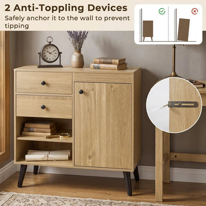 Two 31 Inch Buffet Cabinets with Drawers