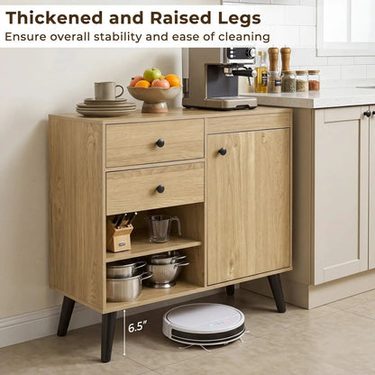Two 31 Inch Buffet Cabinets with Drawers