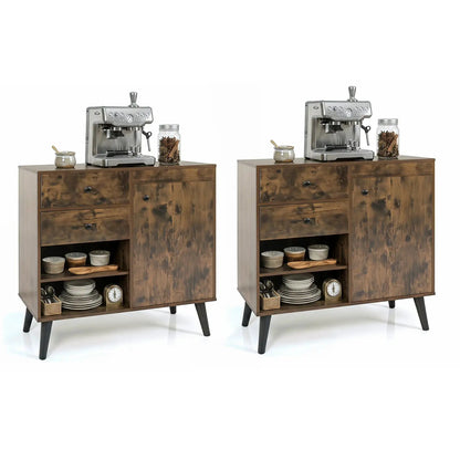 Two 31 Inch Buffet Cabinets with Drawers