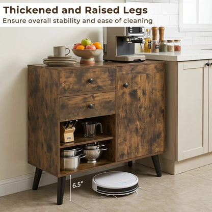 Two 31 Inch Buffet Cabinets with Drawers