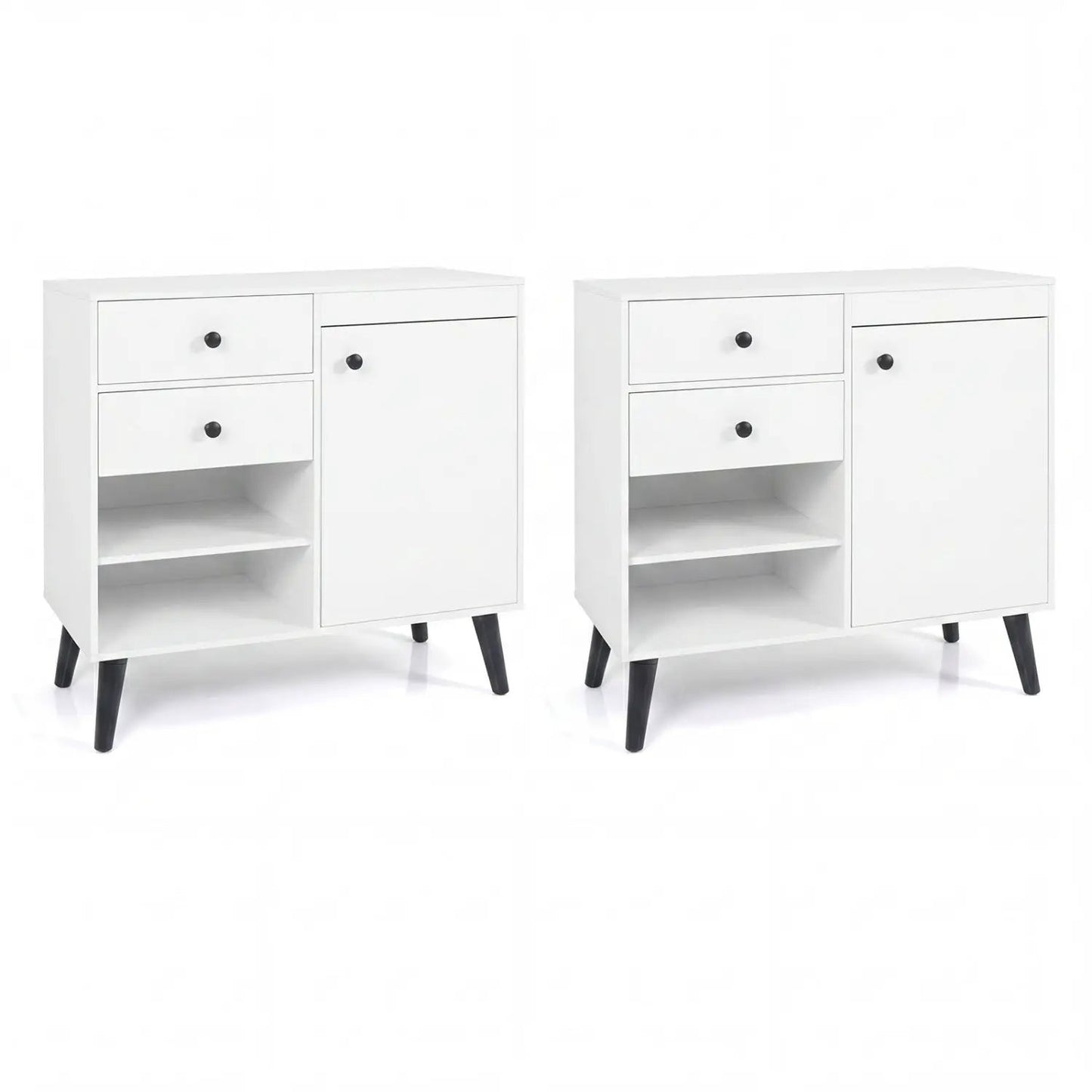 Two 31 Inch Buffet Cabinets with Drawers