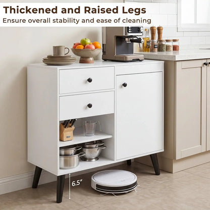 Two 31 Inch Buffet Cabinets with Drawers