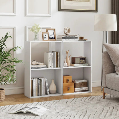 3-Tier Bookshelf With Open Storage Set of 2