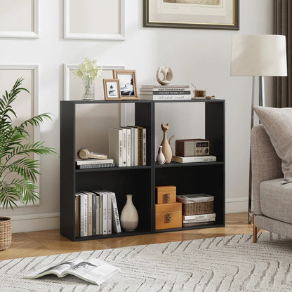 3-Tier Bookshelf With Open Storage Set of 2