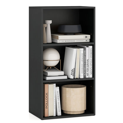 Set of 2 3-Tier Cube Bookcase with Adjustable Shelves for Home Office - Tampa Home & Garden Store