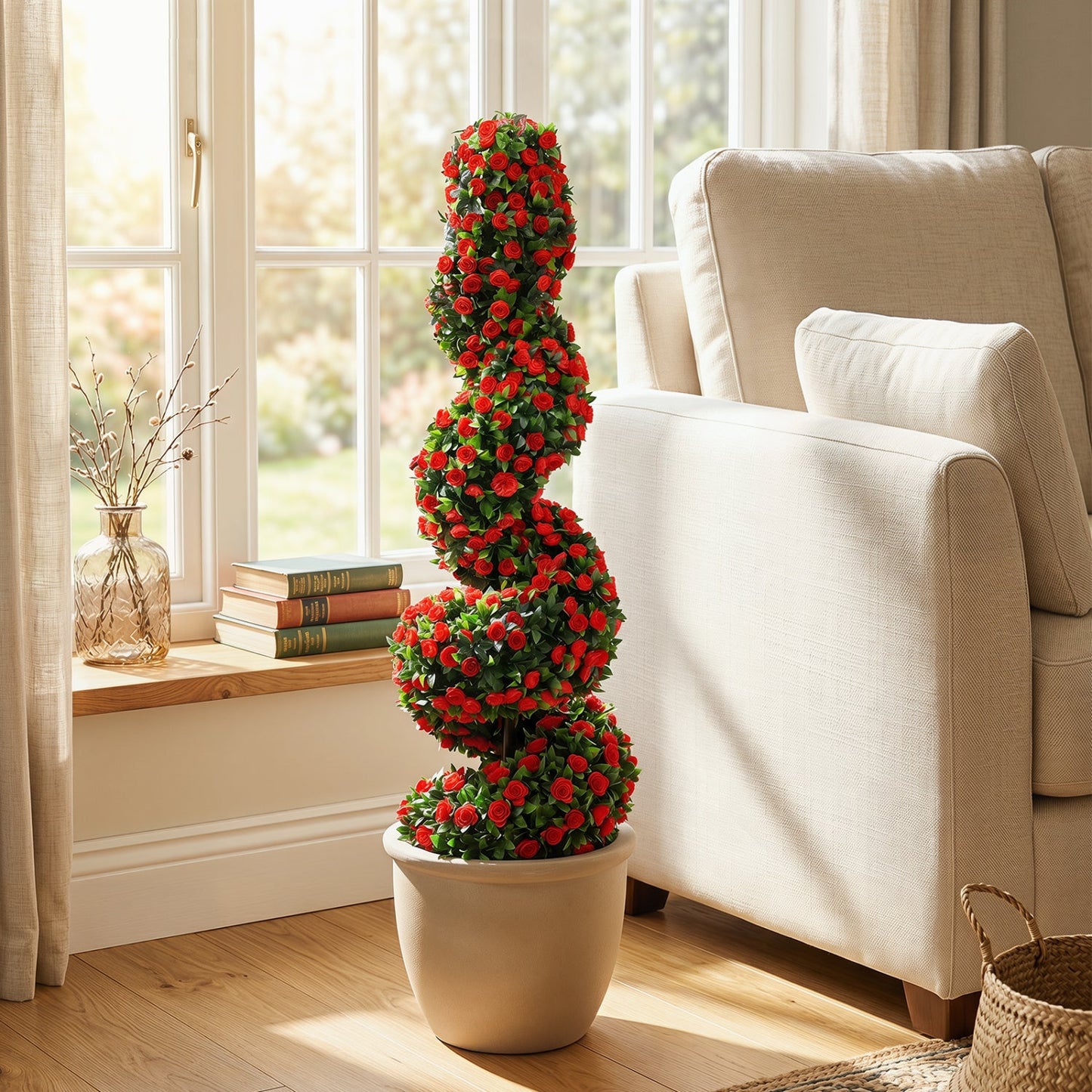 Artificial Spiral Topiary Trees 36 in with Spikes
