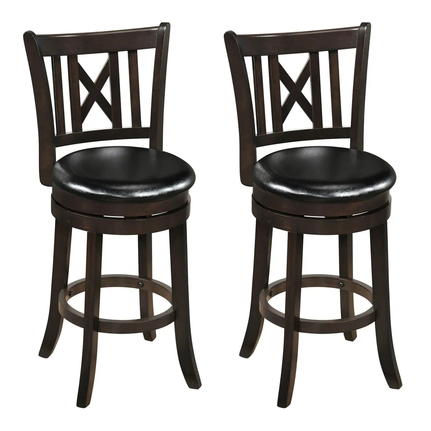 Swivel Bar Stools Set of 2 with Backrest 30 Inch