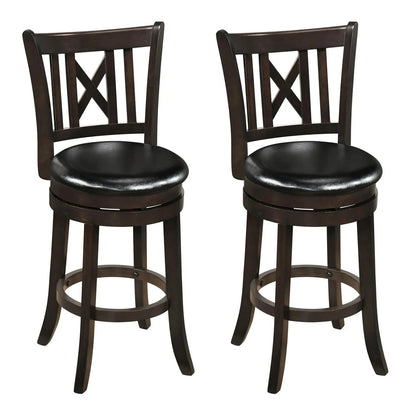 Swivel Bar Stools Set of 2 with Backrest 30 Inch