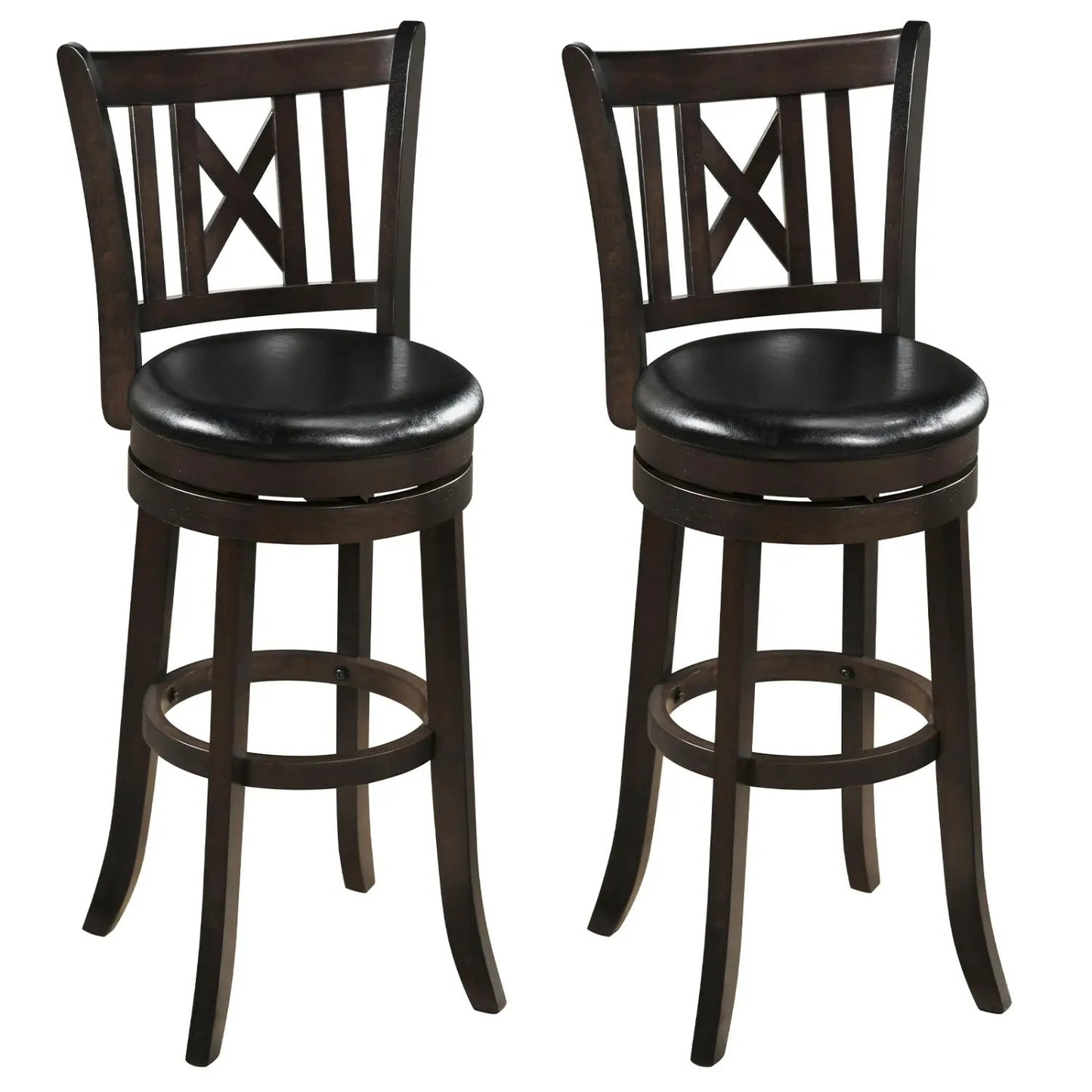 Swivel Bar Stools Set of 2 with Backrest 30 Inch