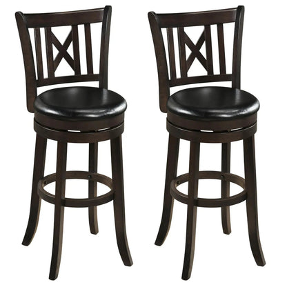 Swivel Bar Stools Set of 2 with Backrest 30 Inch