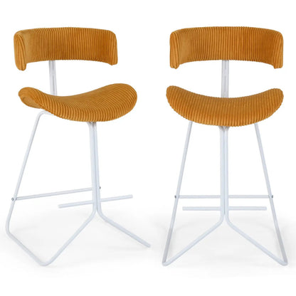 Set of 2 Counter Height Barstools 25 Inch Armless