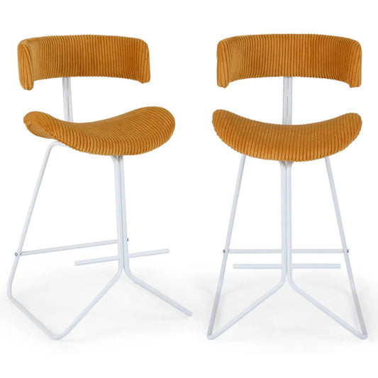 Set of 2 Counter Height Barstools 25 Inch Armless