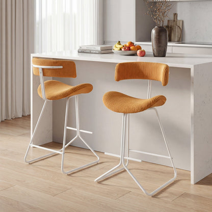 Set of 2 Counter Height Barstools 25 Inch Armless