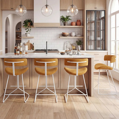 Set of 2 Counter Height Barstools 25 Inch Armless