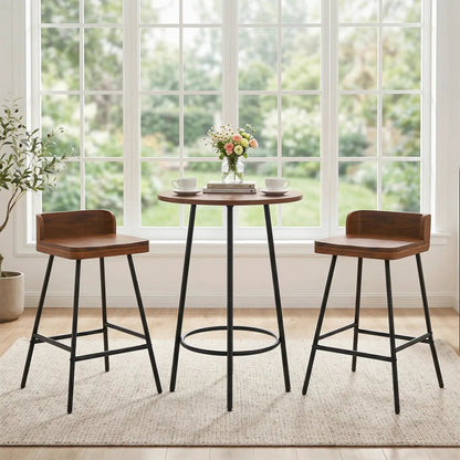 Counter Height Bar Stool Set with Footrest