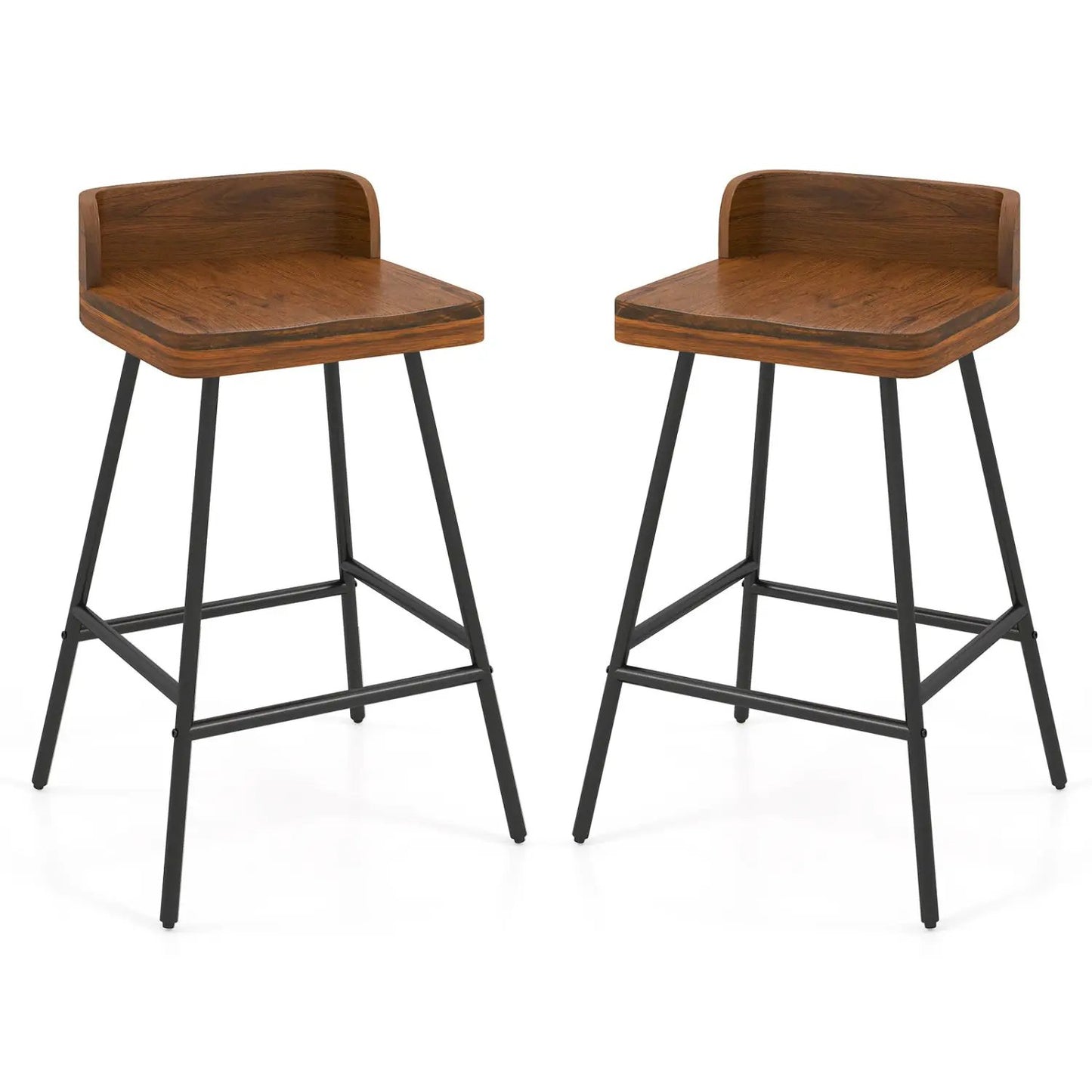 Counter Height Bar Stool Set with Footrest