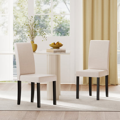Set of 2 Dining Chair Mid-Century Modern Fabric Upholstered Parson Chairs