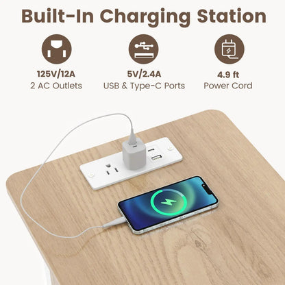 End Table Set With Charging Station and Hidden
