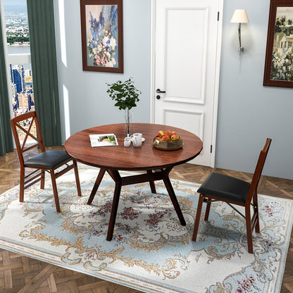 Set of 2 Folding Dining Chairs with 400 LBS Capacity-Brown - Tampa Home & Garden Store