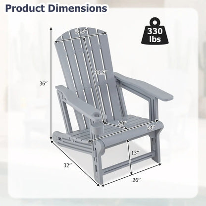 Adirondack Chairs Set Of 2 HDPE With Cup Holders