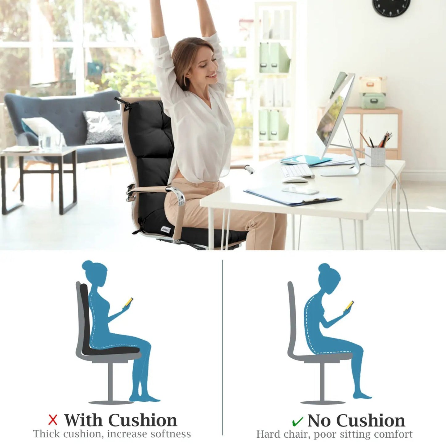 High Back Chair Cushions With Adjustable Height