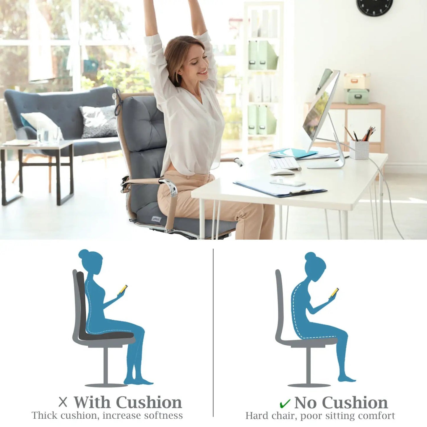 High Back Chair Cushions With Adjustable Height