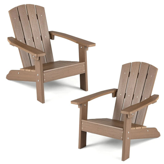 Two Kid Adirondack Chairs with High Backrest